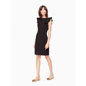 Kate Spade Flutter Sleeve Crepe Sheath Dress